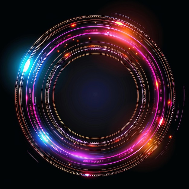 Glowing Neon Circles