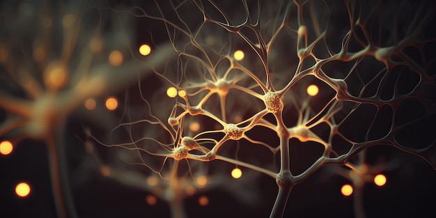 Glowing Neurons Generative AI