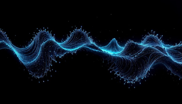 Glowing Particle Waves in a Dark Digital Landscape