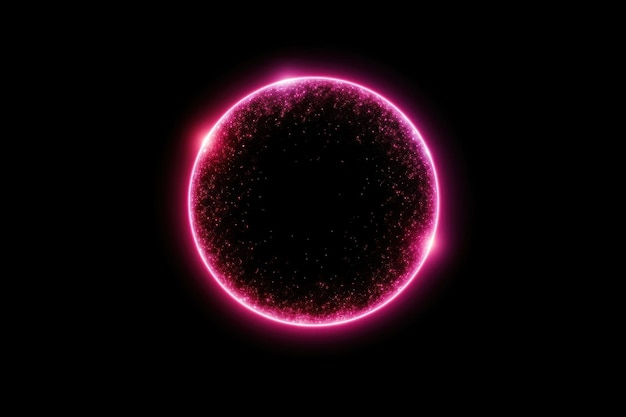 Glowing pink cosmic sphere illustration