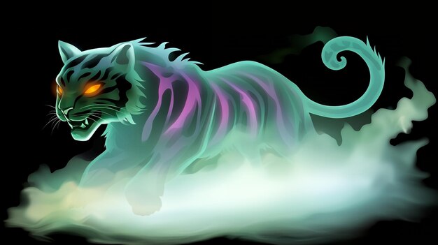 Photo glowing spirit tiger