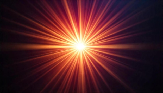 a glowing star burst with the sun in the background