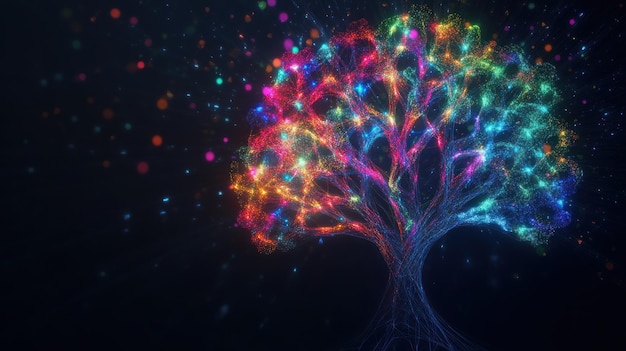 A glowing tree of life