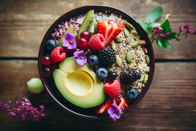 Photo gluten free detox quinoa bowl