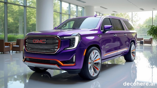 GMC Yukon XL Luxury SUV with Sleek Design at Auto Show Modern Premium FullSize SUV