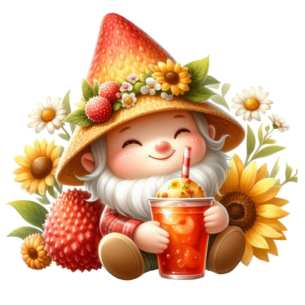 Photo gnome clipart lychee gnome png