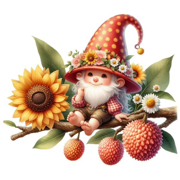 Photo gnome clipart lychee gnome png