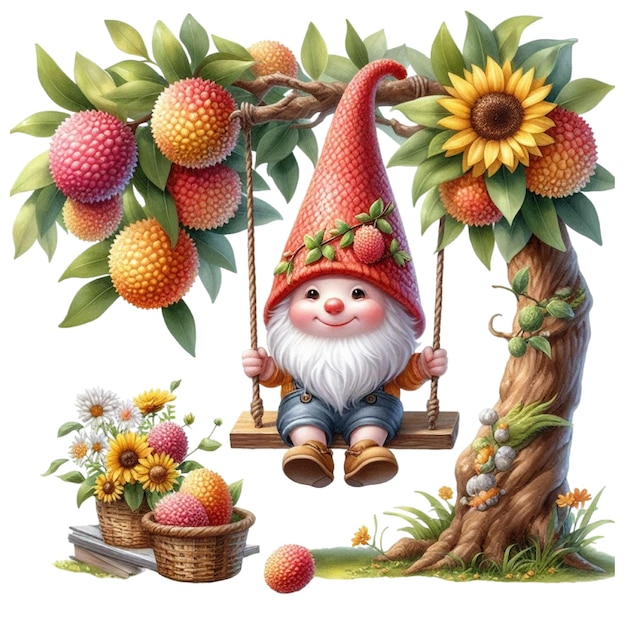 Photo gnome clipart lychee gnome png