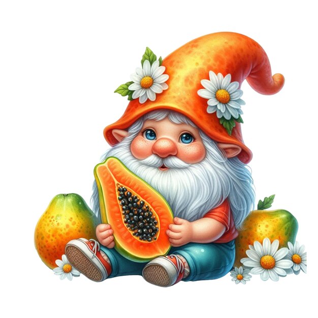 Photo gnome clipart papaya gnome png