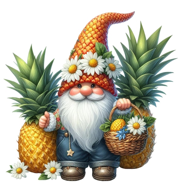 Photo gnome clipart pineapple gnome png