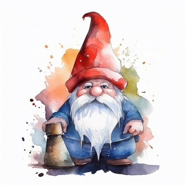 A gnome with a bell on his head