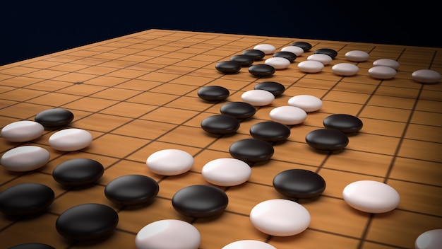 GoÂ  abstract strategyÂ board gameÂ for two players image 3d rendering.