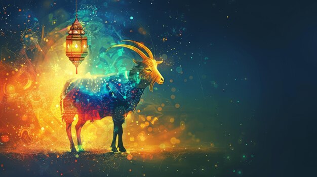 Goat image background for Eid al Adha muslim celebration day