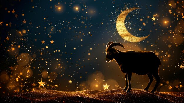 Goat image background for Eid al Adha muslim celebration day