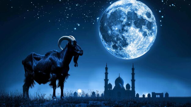 Goat image background for Eid al Adha muslim celebration day