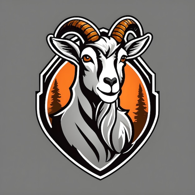 Photo goat mascot logo goat esports logo goat logo design goat gaming logo animal mascot logo illustration animal gaming logo goat illustration ai generative