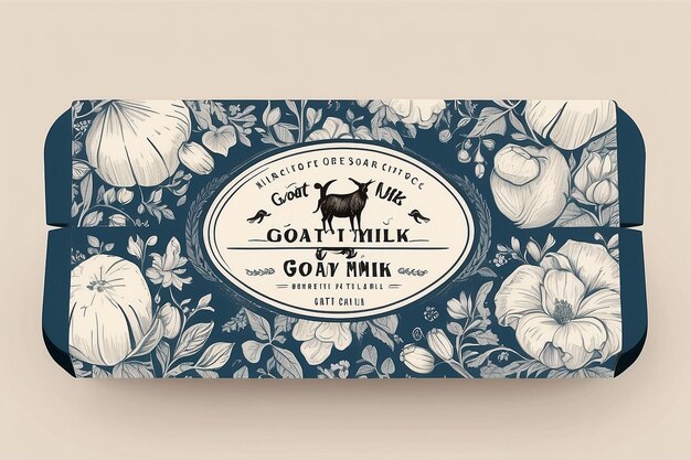 Photo goat milk soap label design hand drawn goat milk labels and patterns for handmade soap bars