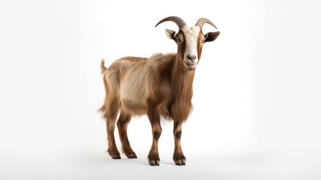 Goat with white background