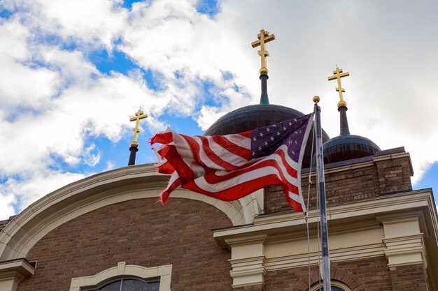 God bless america american flag and church steeple beautiful besides christian