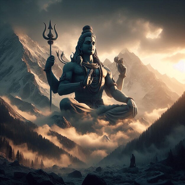 Photo god shiv background image