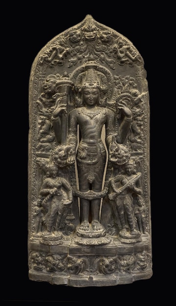 God Vishnu Hindu god statue in history museum delhi