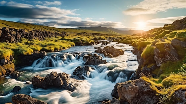 godafoss waterfall