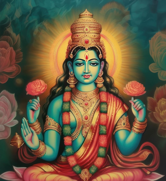 Goddess laxmi art work image generative AI