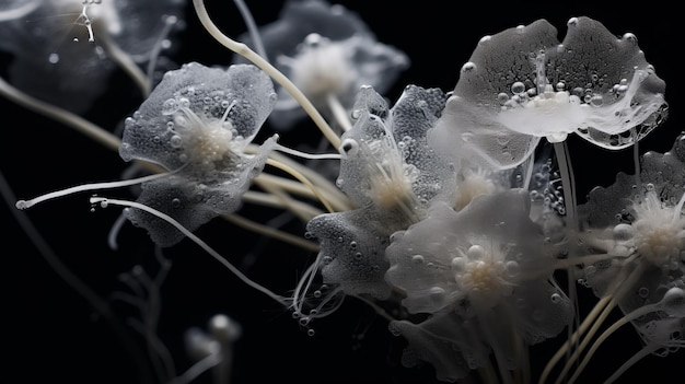 Godly Realistic Close Up Portrait Photograph With Alien Flowers