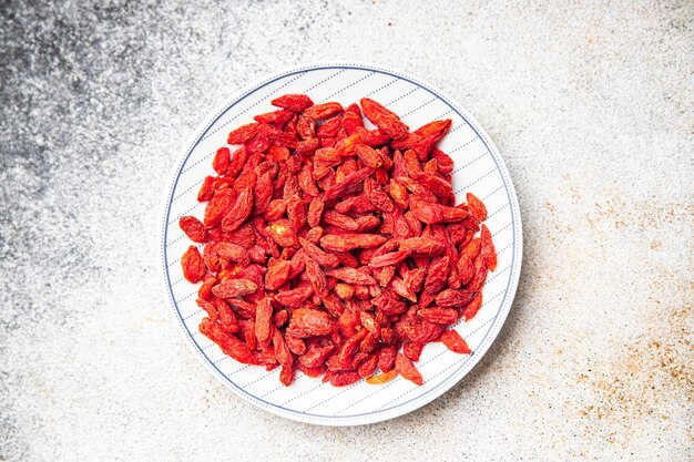 Goji berries delicious food supplement vegetable food healthy meal food snack on the table