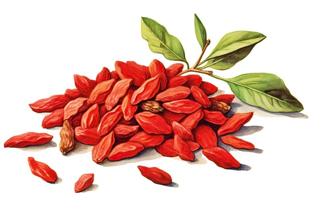 Goji berry illustration Fruit illustration Generative AI