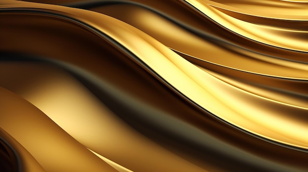 Gold 3 d background with wave A professional photography should use a high quality Generative AI