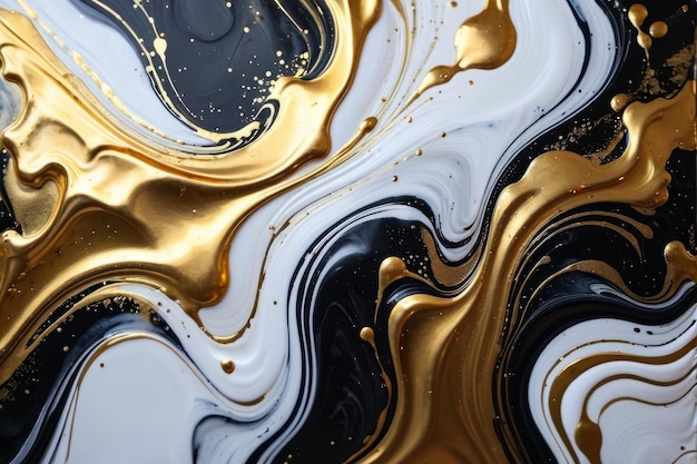 Gold abstract black marble background art paint pattern ink texture watercolor white fluid wall Abstract liquid gold design luxury wallpaper nature black brush oil modern paper splash painting water