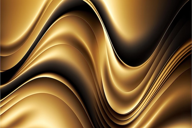 Gold abstract gradient wave wallpaper Made by AIArtificial intelligence