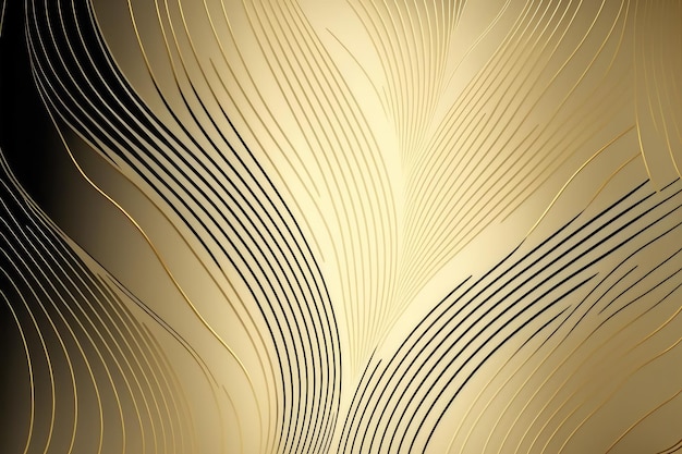 Gold abstract line arts background Luxury wallpaper decoration design