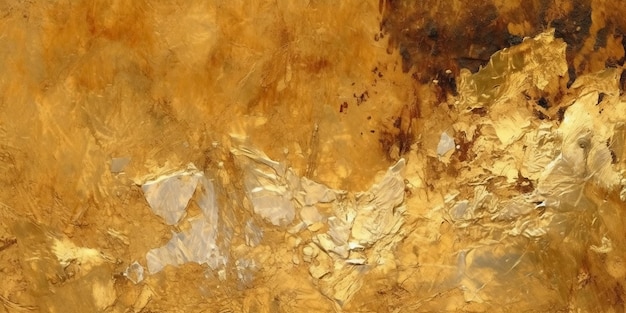 Gold background textured plaster wall Generative ai