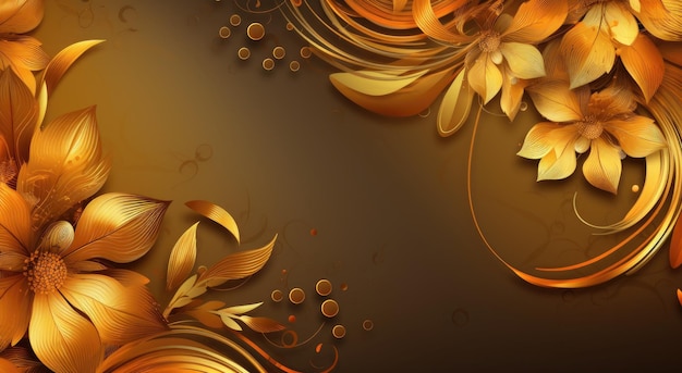 A gold background with a gold leaf