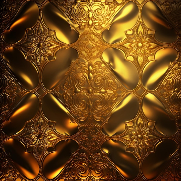 A gold background with a pattern of diamonds and the words " gold "