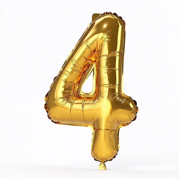 a gold balloon with a number 3 on it