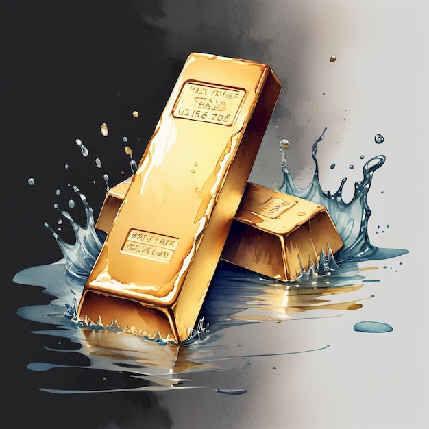 Gold Bar Design Ilustration