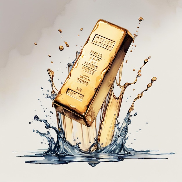 Gold Bar Design Ilustration