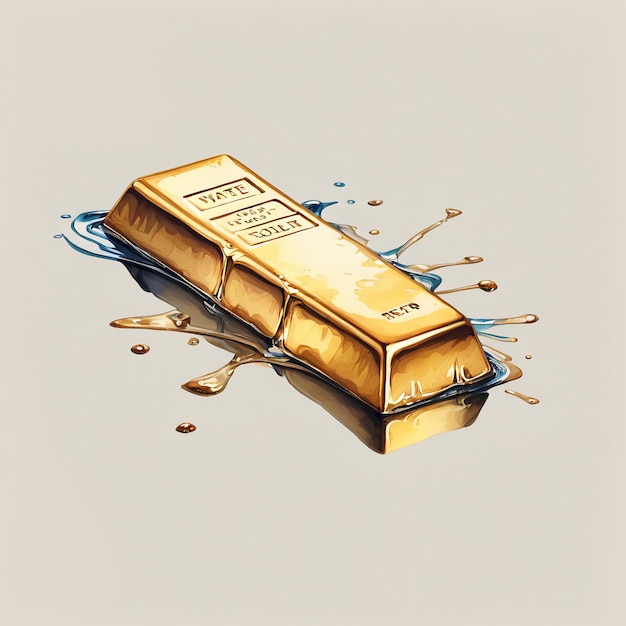 Gold Bar Design Ilustration