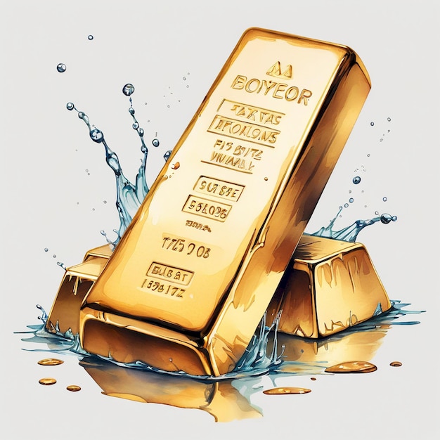 Gold Bar Design Ilustration