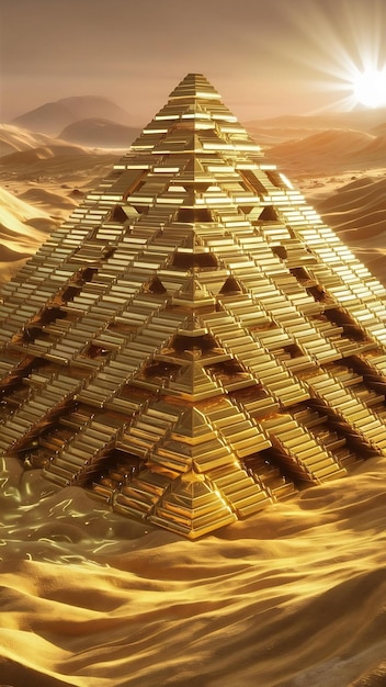 Gold bars pyramid