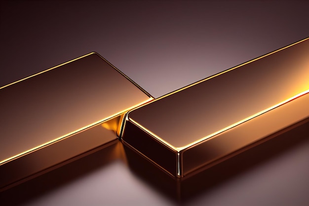 Gold bars shining on luxury background and Financial conceptSelective Focus 3D Illustration