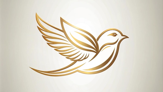 a gold bird with a gold background with a gold wing that says a bird