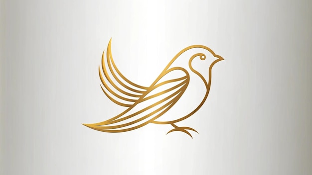 a gold bird with a gold design on its back