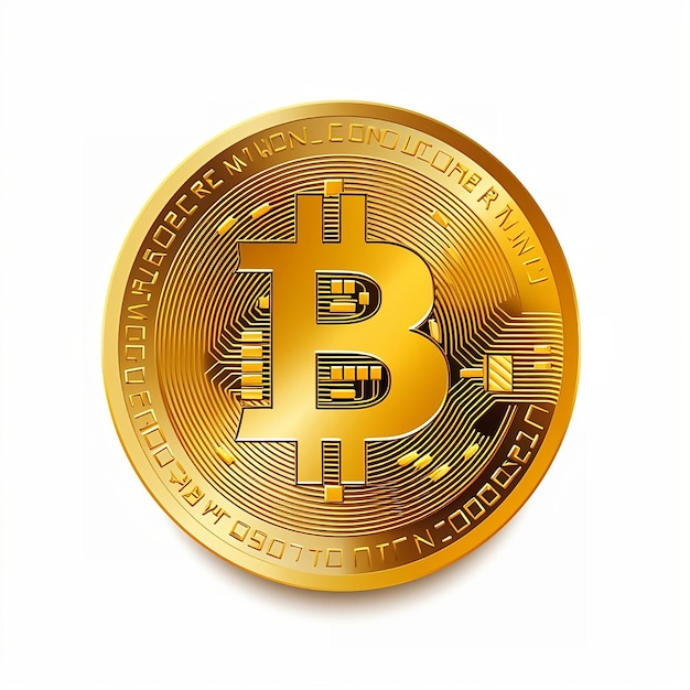 A gold Bitcoin