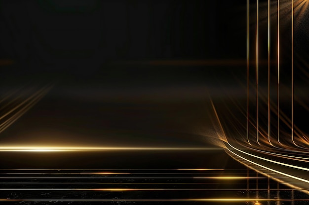 a gold and black background with a gold stripe