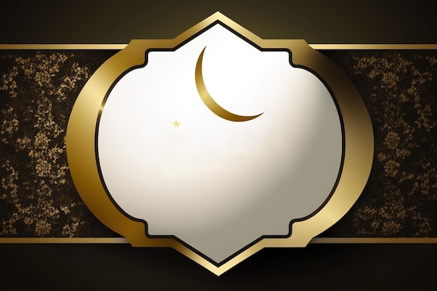 A gold and black background with a white circle with the word moon in the middle.