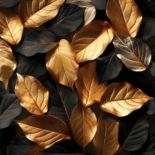 Gold and Black Leaves